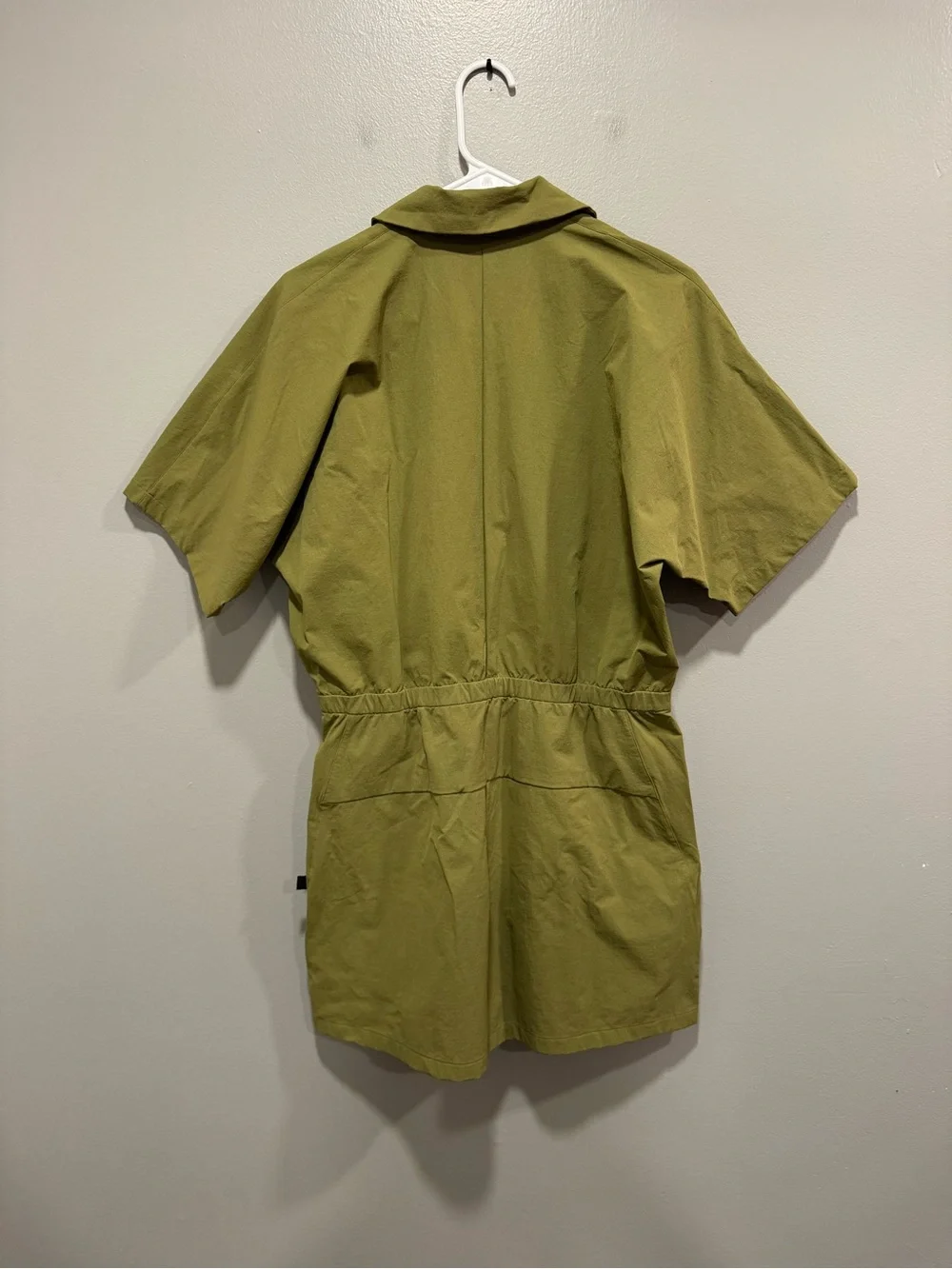 Lululemon lab Zip-Front Collared Romper in Bronze Green Size 10